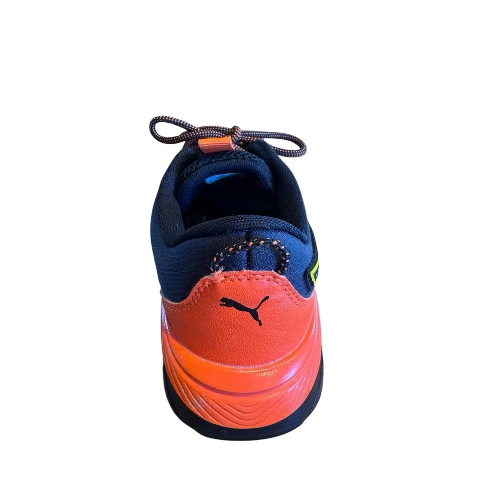 Puma Boy's Excursion Sneakers Youth Sz 5.5 Black Orange Yellow Green‎ Colorblock